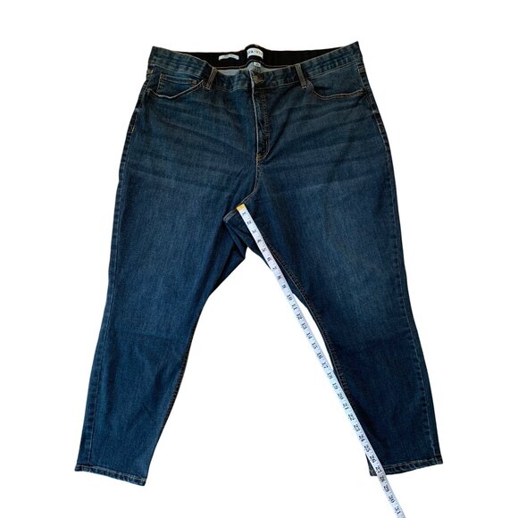 Ava & Viv Plus Size Womens Dark Blue High Rise Skinny Denim Jeans Size 26 - Picture 6 of 12